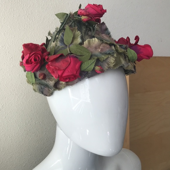 Vintage Doura Made for Frederick & Nelson Rose Hat main image 9